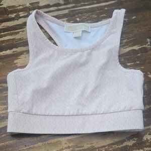 Michael Kors Light Pink Logo Crop Top